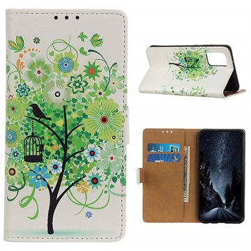 Funda Glam Serie para Samsung Galaxy A10 - Estilo Cartera - Árbol Floreciente