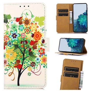 Funda Glam Serie para Samsung Galaxy A10 - Estilo Cartera - Árbol Floreciente