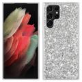 Funda Híbrida Glitter Series para Samsung Galaxy S23 Ultra 5G - Plateado