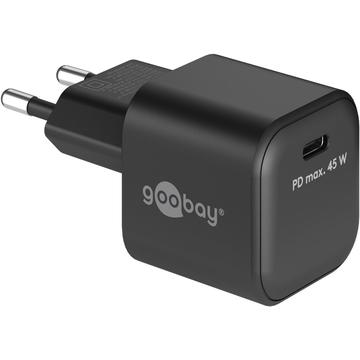 Goobay GaN Nano PD Cargador USB-C 45W - Negro