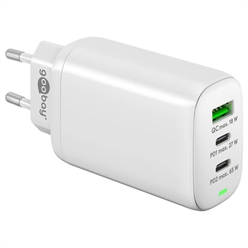 Cargador Rápido Goobay Multiport - 65W, 2x USB-C, USB-A