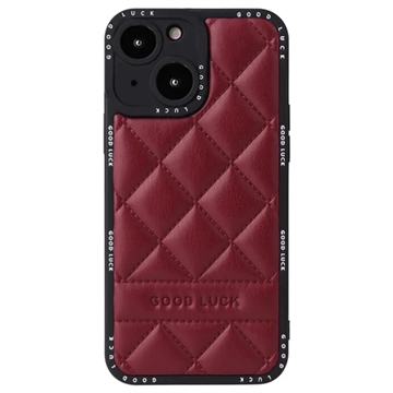 Carcasa Híbrida Good Luck Rhombic Grid para iPhone 14 Plus