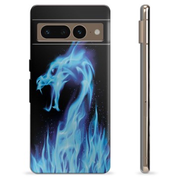 Funda de TPU para Google Pixel 7 Pro - Dragón de Fuego Azul