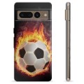 Funda de TPU para Google Pixel 7 Pro - Pelota de Fútbol en Llamas