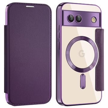 Funda abatible Google Pixel 8a con ranura para tarjeta - Compatible con MagSafe - Morado