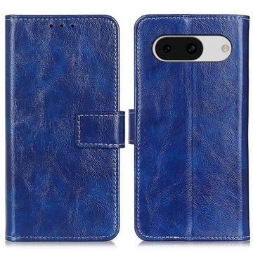 Funda con Cierre Magnético para Google Pixel 8a - Estilo Cartera - Azul