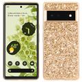 Funda Híbrida Glitter Series para Google Pixel 8a - Dorado