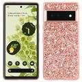 Funda Híbrida Glitter Series para Google Pixel 8a - Rosa Dorado