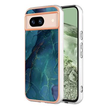 Funda TPU Marble Pattern Electrochapada IMD para Google Pixel 8a