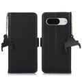 Funda con RFID para Google Pixel 8a - Estilo Cartera - Negro