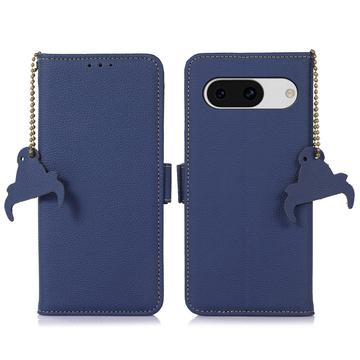 Funda con RFID para Google Pixel 8a - Estilo Cartera - Azul