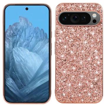 Funda Híbrida Glitter Series para Google Pixel 9/9 Pro - Rosa Dorado