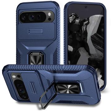 Funda híbrida con anillo giratorio y protección para cámara para Google Pixel 9 Pro XL