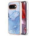 Funda TPU Marble Pattern Electrochapada IMD para Google Pixel 9a