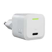 Cargador Green Cell Power GaN 33W - Cargador rápido USB-C compacto para portátil, MacBook, iPhone, tableta, Nintendo Switch - Blanco