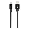 Cable USB-A / USB-C Trenzado GreyLime - 1m - Negro