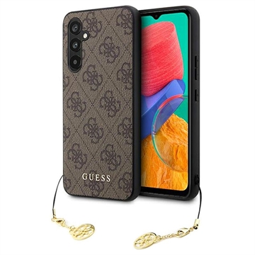 Carcasa Híbrida Guess 4G Charms Collection para Samsung Galaxy A54 5G - Marrón