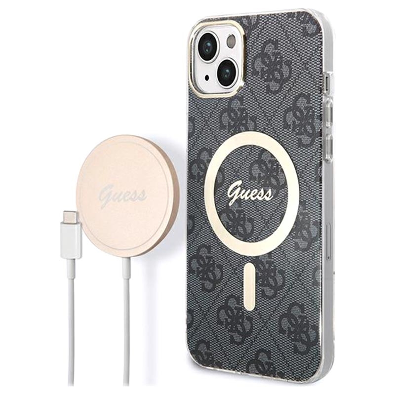 Carcasa & Cargador Inalámbrico Guess 4G Edition Bundle Pack para iPhone 14  Pro Max