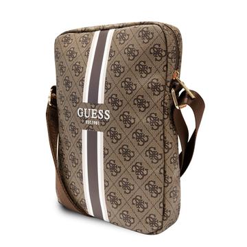 Guess 4G Bolsa universal para tablet con estampado de rayas - 10" - Marrón