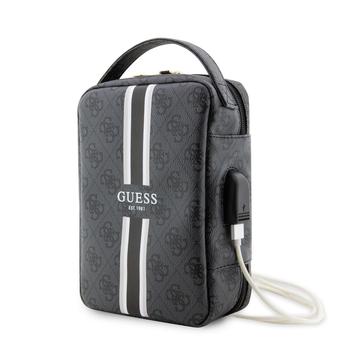 Bolsa de viaje universal Guess 4G con estampado de rayas - Negra