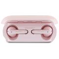 Auriculares inalámbricos con estuche de carga Guess Elongated Metallic Printed Logo - Rosa