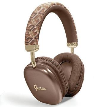 Auriculares inalámbricos de botón Guess G Cube Metallic Script Logo - Marrón