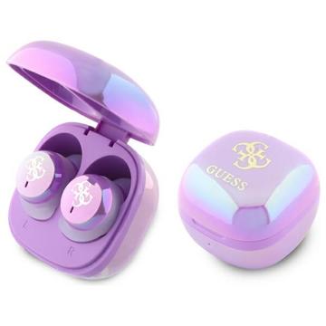 Auriculares Guess Iridescent 4G Printed Logo True Wireless - Morado