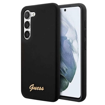 Funda de Silicona Guess Metal Logo para Samsung Galaxy S23 5G - Negro