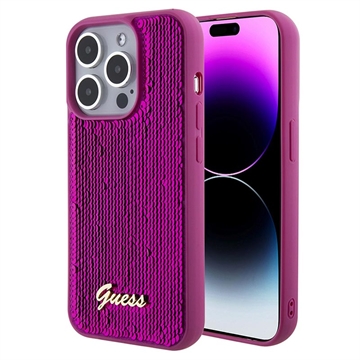 Carcasa Guess Sequin Script Logo para iPhone 15 Pro - Magenta