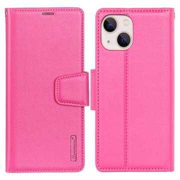 Funda Estilo Cartera Hanman Mill para iPhone 14 Plus - Rosa Fuerte