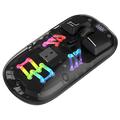 HXSJ T200 Ratón Bluetooth inalámbrico de modo dual con iluminación RGB - Negro