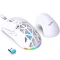 HXSJ T26 RGB Retroiluminado Ratón Inalámbrico / Ratón Bluetooth 4800 DPI - Blanco