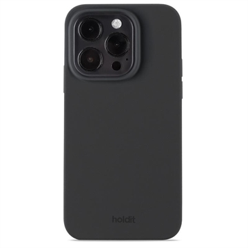 Funda de silicona Holdit iPhone 15 Pro Max - Negra