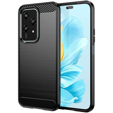 Carcasa de TPU Brushed para Honor 200 Lite - Fibra de Carbono - Negro