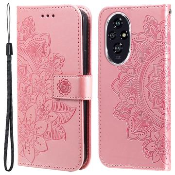 Funda Mandala Series para Honor 200 - Estilo Cartera - Rosa