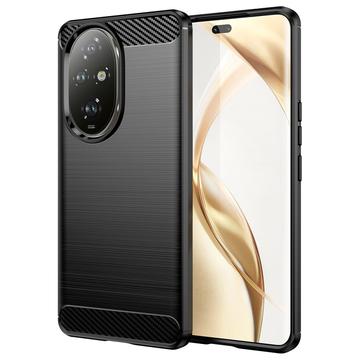 Carcasa de TPU Brushed para Honor 200 Pro - Fibra de Carbono - Negro