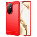 Carcasa de TPU Brushed para Honor 200 Pro - Fibra de Carbono - Rojo