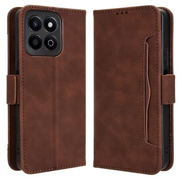 Funda tipo billetera con tarjetero para Honor 200 Smart/X7c - Marrón