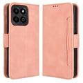 Funda tipo billetera con tarjetero para Honor 200 Smart/X7c - Rosa