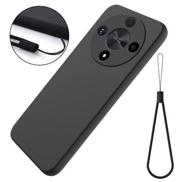 Funda de Silicona Líquida para Honor Magic6 Lite - Negro