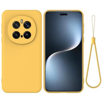 Honor Magic7 Pro Funda de silicona líquida con correa de mano