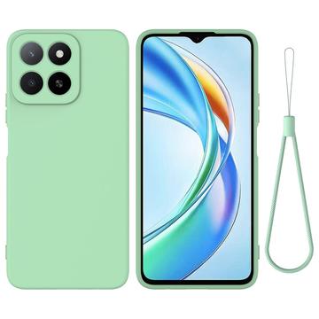 Honor X5b/X5b Plus Funda de silicona líquida con correa de mano