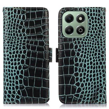 Funda Crocodile con RFID para Honor X6b - Estilo Cartera