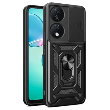 Funda Híbrida con Anillo Giratorio y Protector de Cámara para Honor X7b/90 Smart