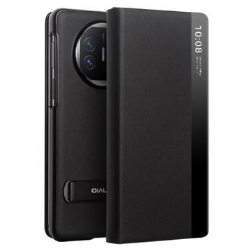 Funda de Cuero con Tapa Qialino Smart View para Huawei Mate X5 - Clásico - Negro