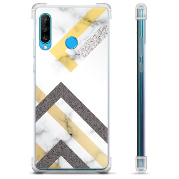 Funda Híbrida para Huawei P30 Lite - Mármol Abstracto