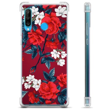 Funda Híbrida para Huawei P30 Lite - Flores Vintage