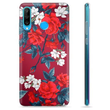 Funda de TPU para Huawei P30 Lite - Flores Vintage