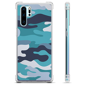 Funda Híbrida para Huawei P30 Pro - Camuflaje Azul