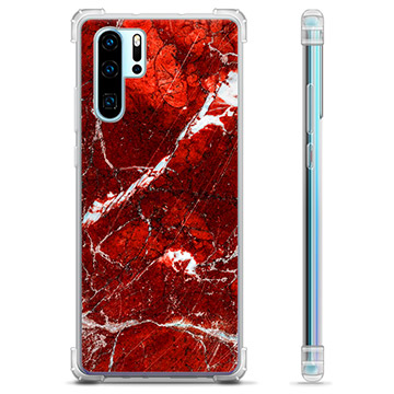 Funda Híbrida para Huawei P30 Pro - Mármol Rojo